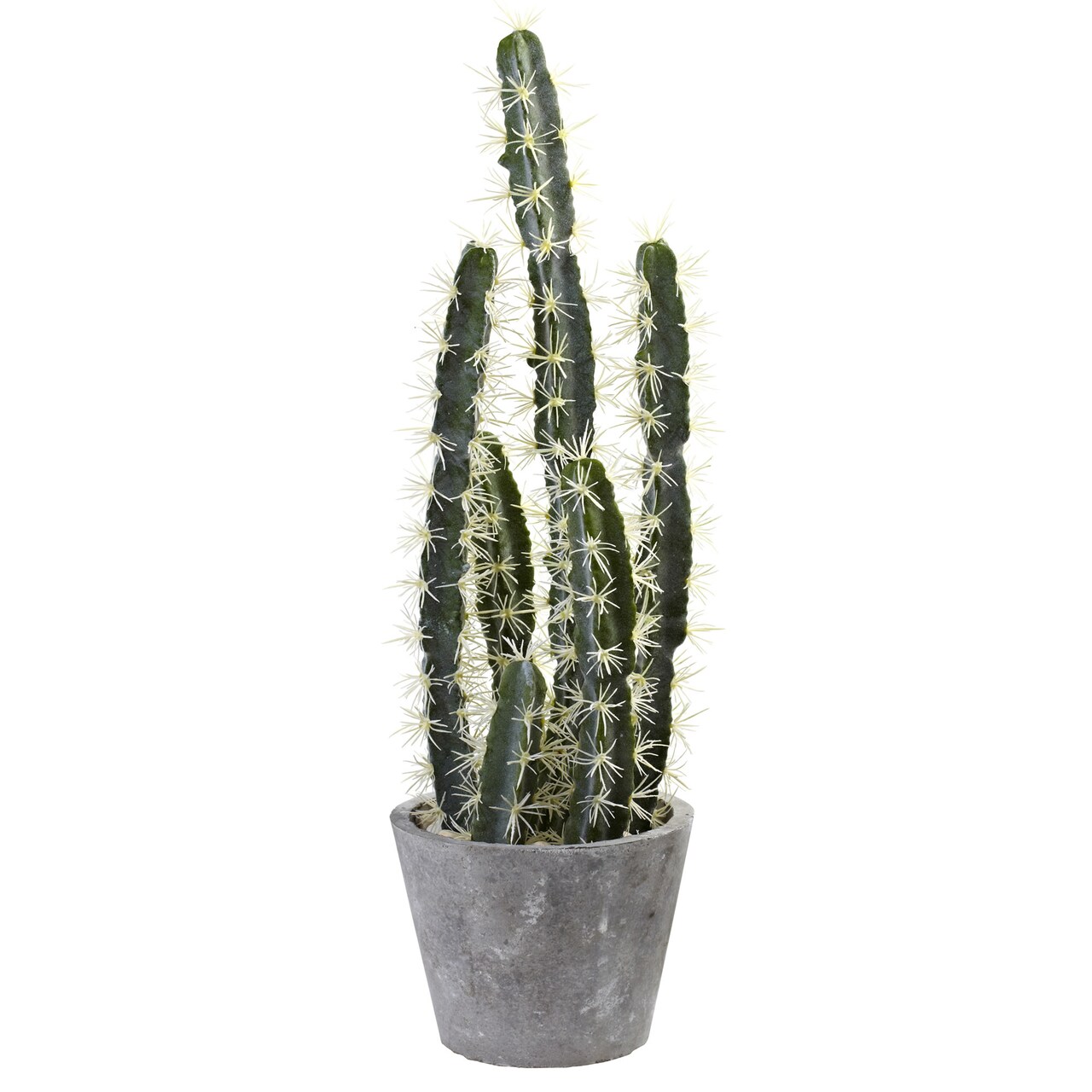 Nearly Natural 27.5" Cactus Garden Artificial Decorative Plant in Cement Planter
